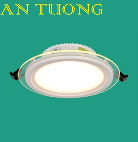  đèn led âm trần mặt kính 9w, mặt kiếng 9w 