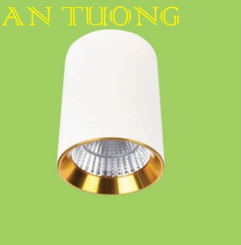  đèn lon led ốp nổi COB 10w viền vàng 