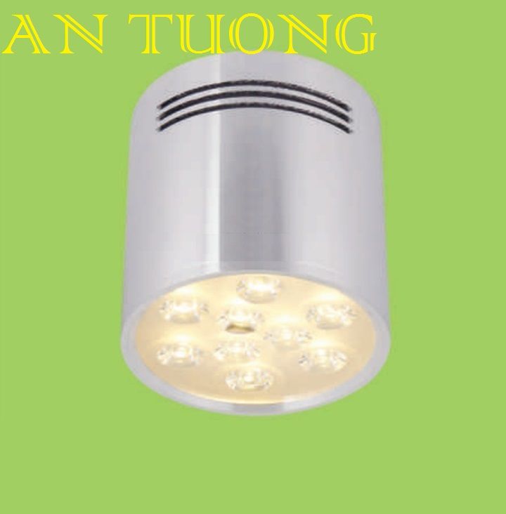 đèn lon led ốp trần mắt ết 9w vỏ mạ inox