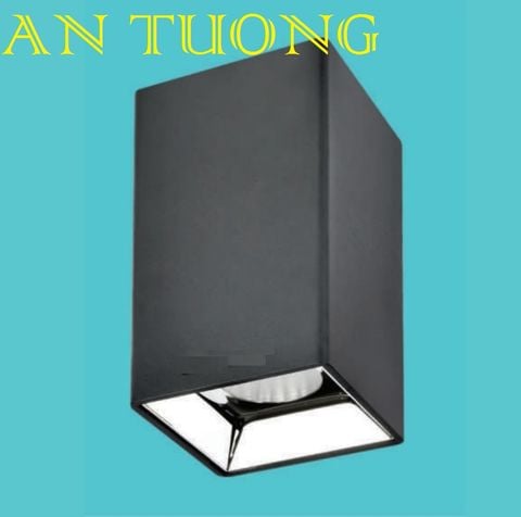  đèn lon led vuông ốp nổi 20w vỏ đen 