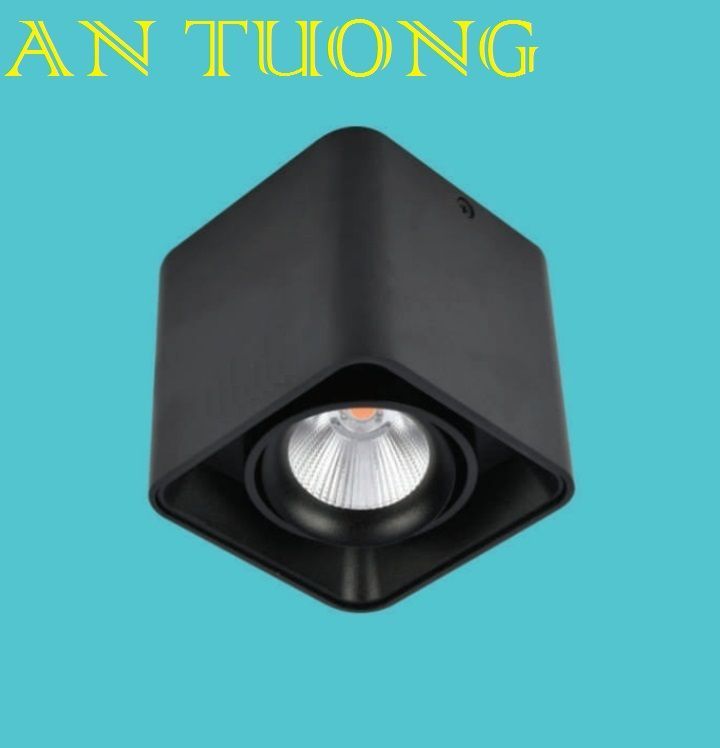 đèn lon led xoay chiếu điểm ốp nổi LED COB 10w vỏ đen