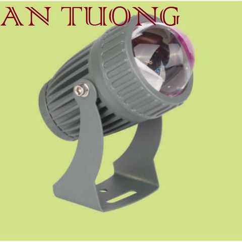  đèn rọi cột 10w chiếu xa 10m ánh sáng tím, rọi tường ngoài trời 014 