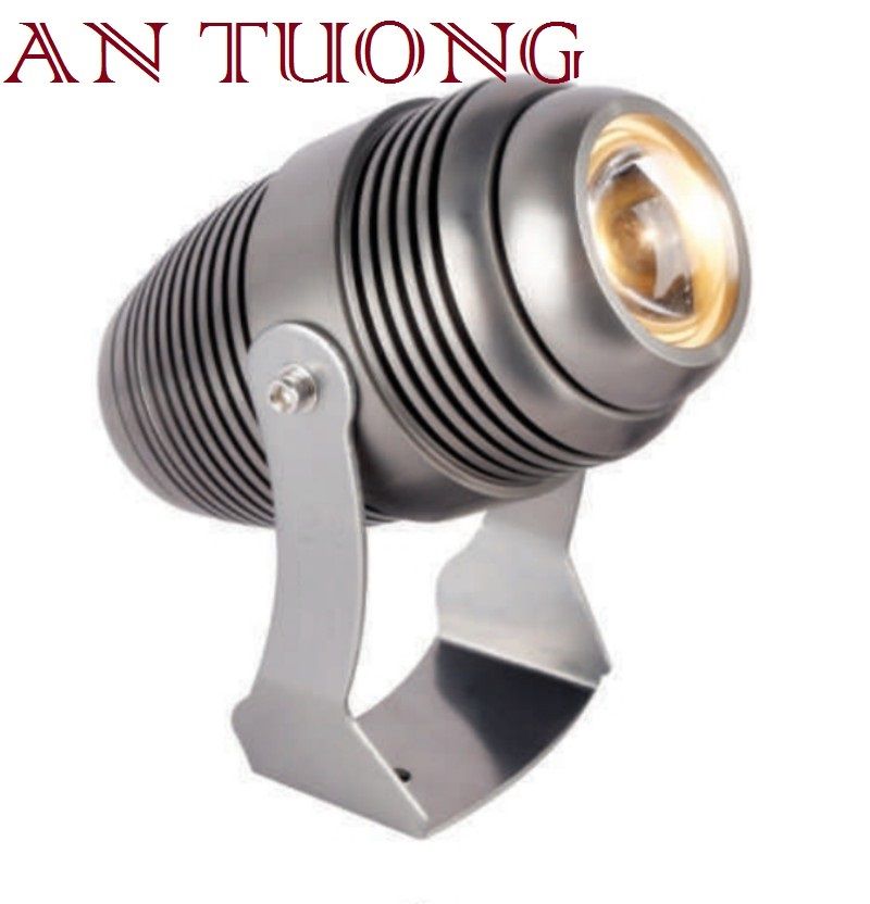 đèn rọi cột 10w chiếu xa 30m ánh sáng vàng, rọi tường ngoài trời 019