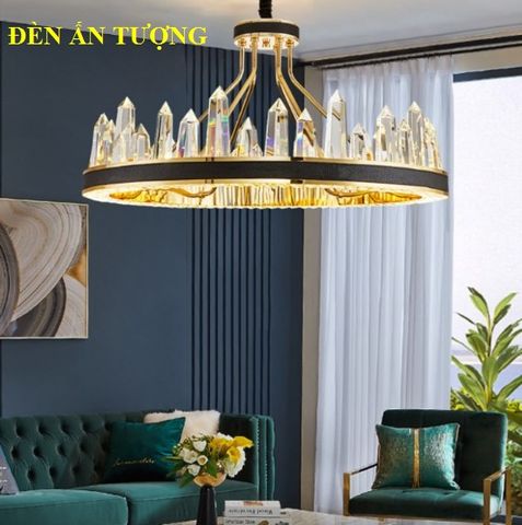  ĐÈN THẢ BÀN ĂN PHA LÊ LED ĐẸP MẮT HIỆN ĐẠI, SANG TRỌNG 011 - ĐÈN THẢ BÀN ĂN CĂN HỘ CHUNG CƯ 