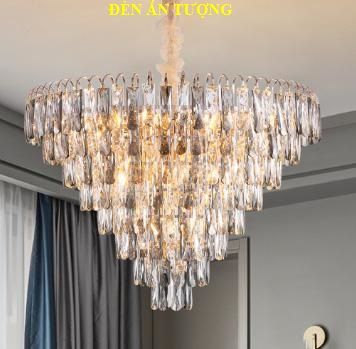 ĐÈN THẢ BÀN ĂN PHA LÊ LED ĐẸP MẮT HIỆN ĐẠI, SANG TRỌNG 022 - ĐÈN THẢ BÀN ĂN CĂN HỘ CHUNG CƯ