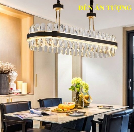 ĐÈN THẢ BÀN ĂN PHA LÊ LED ĐẸP MẮT HIỆN ĐẠI, SANG TRỌNG 029 - ĐÈN THẢ BÀN ĂN CĂN HỘ CHUNG CƯ