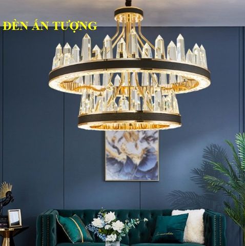  ĐÈN THẢ BÀN ĂN PHA LÊ LED ĐẸP MẮT HIỆN ĐẠI, SANG TRỌNG 08 - ĐÈN THẢ BÀN ĂN CĂN HỘ CHUNG CƯ 