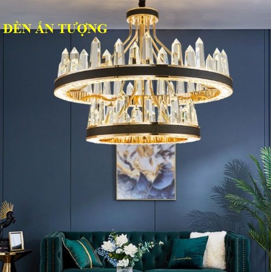 ĐÈN THẢ BÀN ĂN PHA LÊ LED ĐẸP MẮT HIỆN ĐẠI, SANG TRỌNG 08 - ĐÈN THẢ BÀN ĂN CĂN HỘ CHUNG CƯ