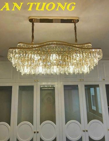 đèn thả bàn ăn pha lê trang trí phòng ăn, phòng bếp đẹp hiện đại 005 