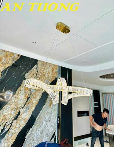  đèn thả bàn ăn pha lê trang trí phòng ăn, phòng bếp đẹp hiện đại 006 