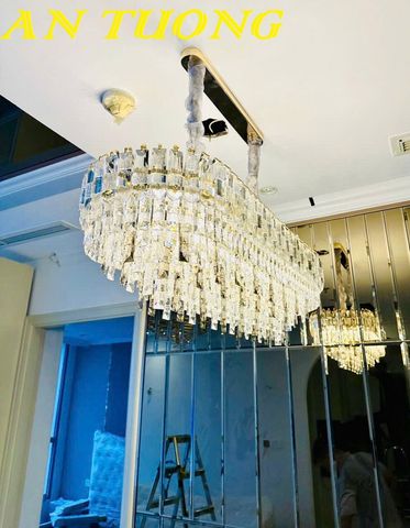  đèn thả bàn ăn pha lê trang trí phòng ăn, phòng bếp đẹp hiện đại 007 