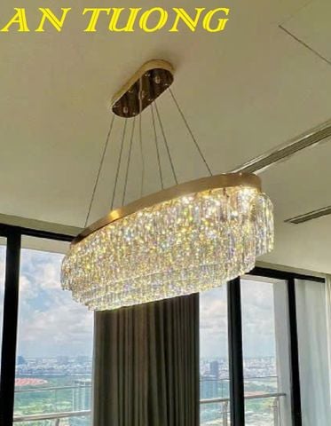  đèn thả bàn ăn pha lê trang trí phòng ăn, phòng bếp đẹp hiện đại 008 