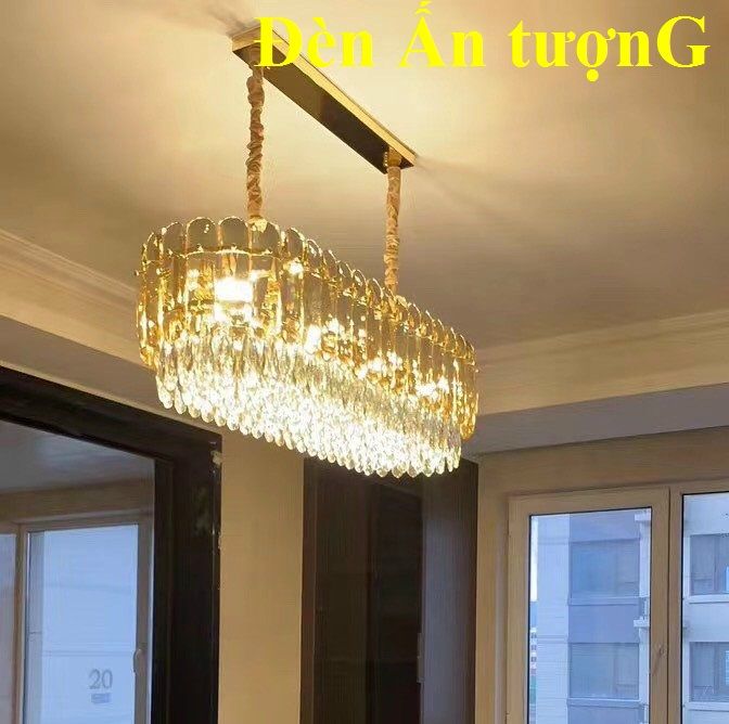 ĐÈN THẢ TRANG TRÍ BÀN ĂN PHA LÊ LED - ĐÈN THẢ TRẦN BÀN ĂN PHA LÊ ĐẸP, HIỆN ĐIỆN, SANG TRỌNG 01