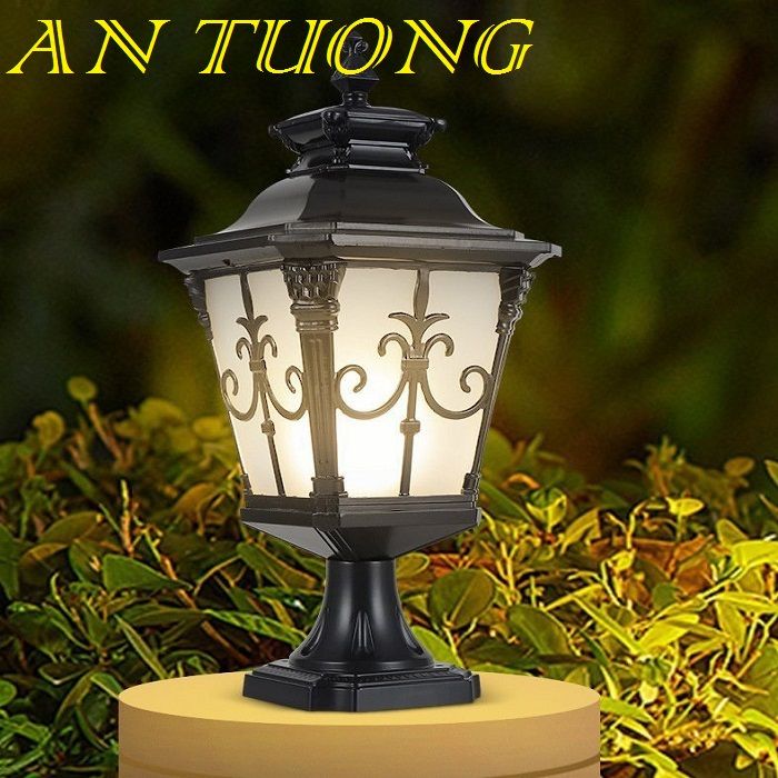 đèn trụ cổng trang trí đầu cột 01 size 160mm, cao H450mm