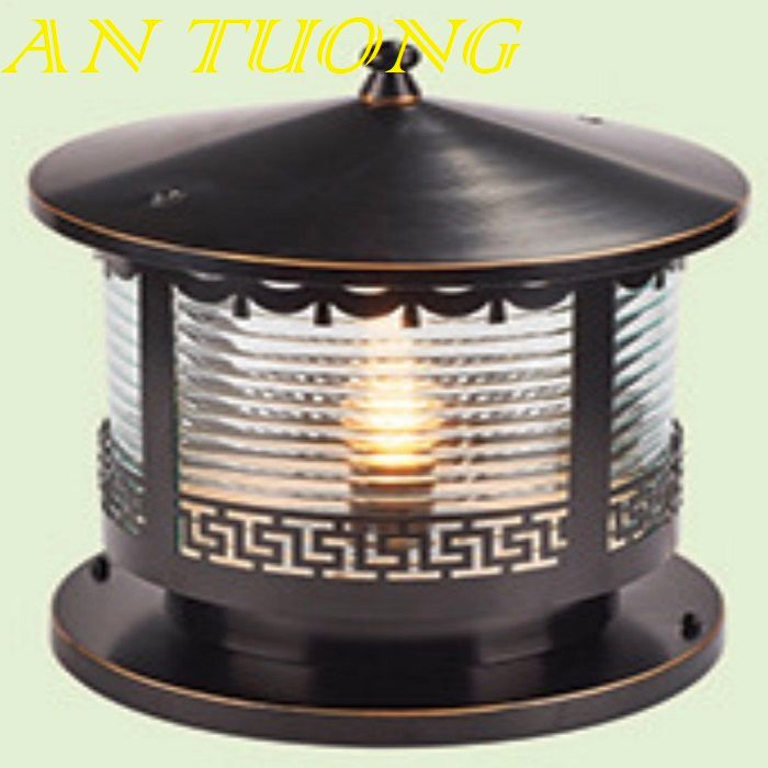 đèn trụ cổng tròn trang trí đầu cột 03 size 250mm