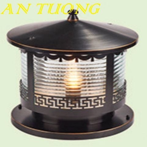  đèn trụ cổng tròn trang trí đầu cột 04 size 300mm 