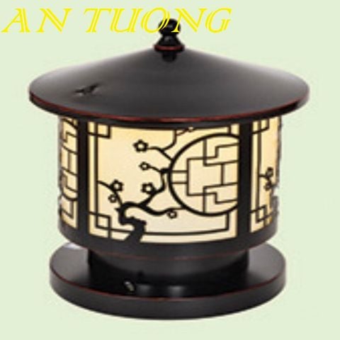  đèn trụ cổng tròn trang trí đầu cột 05 size 250mm 