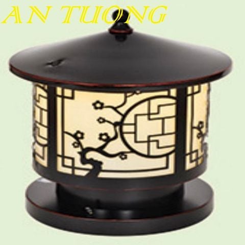  đèn trụ cổng tròn trang trí đầu cột 06 size 300mm 