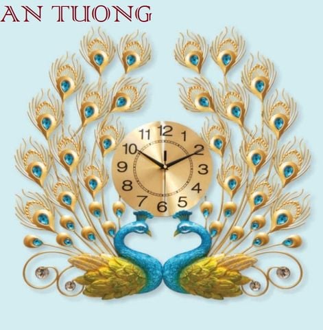  ĐỒNG HỒ TRANG TRÍ, ĐỒNG HỒ DECOR TRANG TRÍ PHÒNG KHÁCH - ĐỒNG HỒ HÌNH CHIM CÔNG 