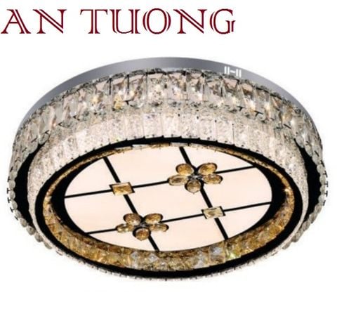  đèn mâm ốp trần pha lê led trang trí phòng khách, nhà phố, biệt thự cổ điển tân cổ điển 022 