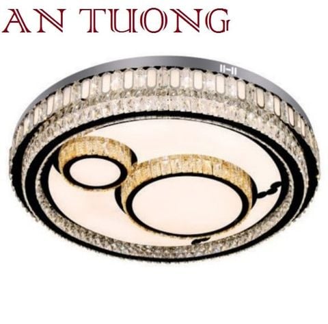  đèn mâm ốp trần pha lê led trang trí phòng khách, nhà phố, biệt thự cổ điển tân cổ điển 023 