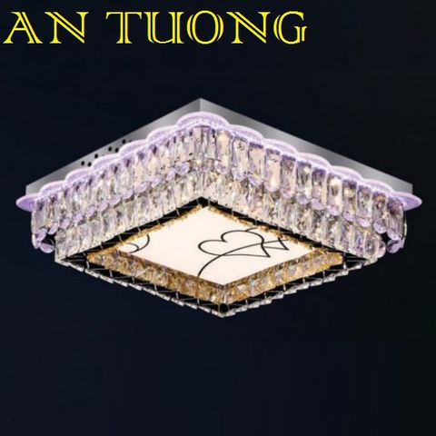  đèn mâm ốp trần pha lê led trang trí phòng khách, nhà phố, biệt thự cổ điển tân cổ điển 045 