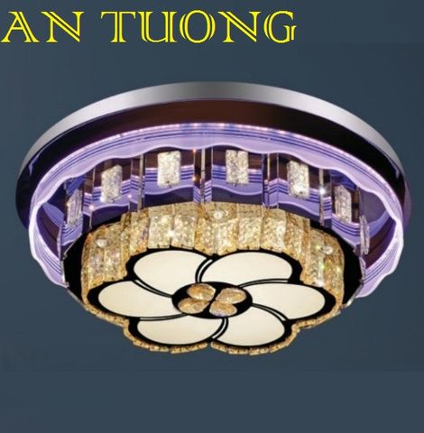  đèn mâm ốp trần pha lê led trang trí phòng khách, nhà phố, biệt thự cổ điển tân cổ điển 056 