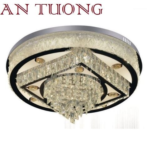  đèn mâm ốp trần pha lê led trang trí phòng khách, nhà phố, biệt thự cổ điển tân cổ điển 080 