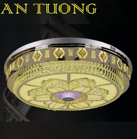  đèn mâm ốp trần pha lê led trang trí phòng khách, nhà phố, biệt thự cổ điển tân cổ điển 088 