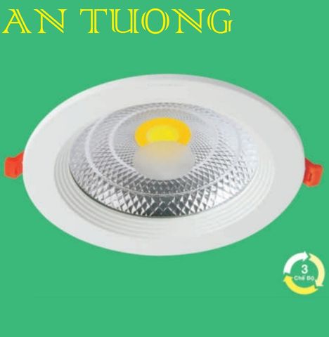  đèn led âm trần COB 18w ánh sáng 3 màu, 3 chế độ, đổi màu  - bảo hành 3 năm 