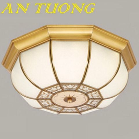  đèn đồng ốp trần trang trí ban công cổ điển, tân cổ điển 010 size 580mm 