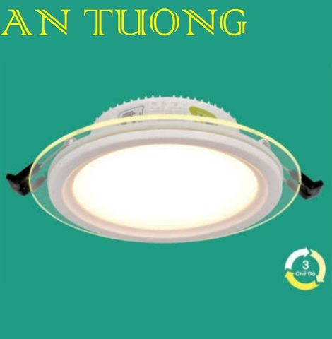  đèn led âm trần mặt kính 12w 3 màu, 3 chế độ ánh sáng, đổi màu ánh sáng 