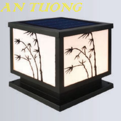  đèn trụ cổng năng lượng măt trời kích thước đèn 300x300mm, 30x30cm 0332 