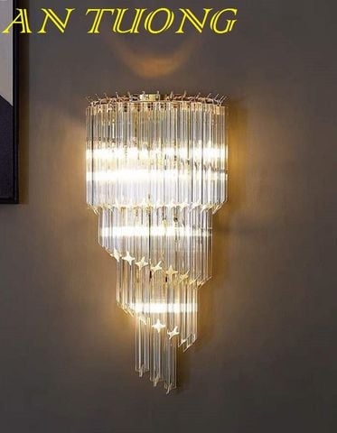  đèn tường pha lê led, đèn gắn tường, treo tường trang trí phòng khách, phòng ngủ căn hộ chung cư đẹp, hiện đại, sang trọng 075 