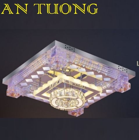  đèn mâm ốp trần pha lê led trang trí phòng khách, nhà phố, biệt thự cổ điển tân cổ điển 01 