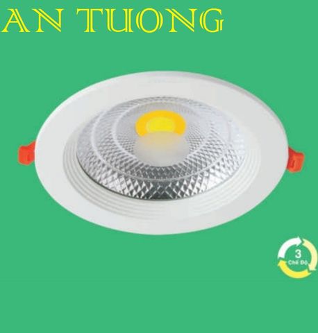  đèn led âm trần COB 7w ánh sáng 3 màu, 3 chế độ, đổi màu  - bảo hành 3 năm 