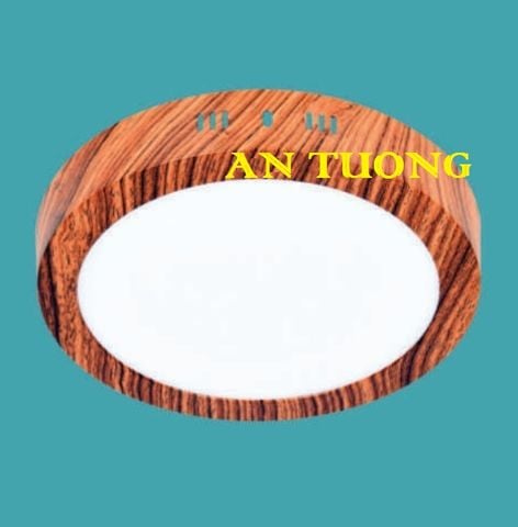  đèn led ốp trần ban công 24w, ốp nổi ban công 24w ánh sáng 3 màu, 3 chế độ, đổi màu - gỗ 