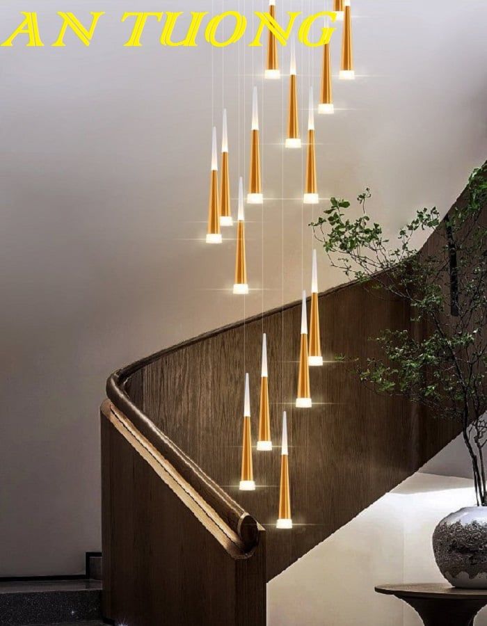 đèn thả trần thông tầng cầu thang giếng trời đẹp, hiện đại, giá tốt 0026