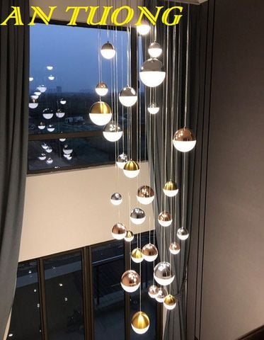  đèn thả trần thông tầng cầu thang giếng trời đẹp, hiện đại, giá tốt 0032 