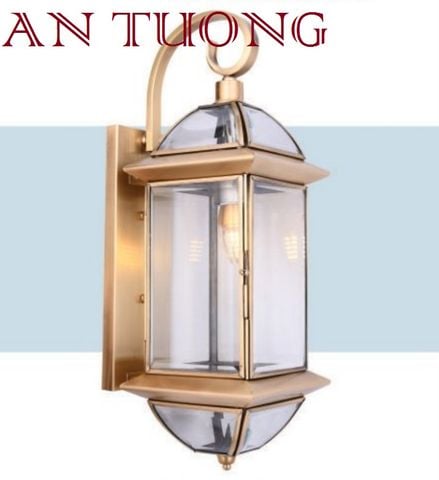  đèn trang trí ngoài trời treo vách tường ngoài trời bằng đồng cổ điển 04 