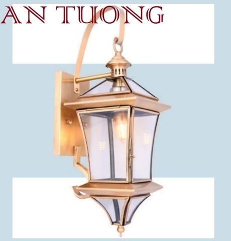  đèn trang trí ngoài trời treo vách tường ngoài trời bằng đồng cổ điển 05 