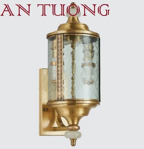  đèn trang trí ngoài trời treo vách tường ngoài trời bằng đồng cổ điển 06 