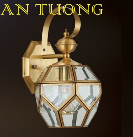  đèn trang trí ngoài trời treo vách tường ngoài trời bằng đồng cổ điển 07 