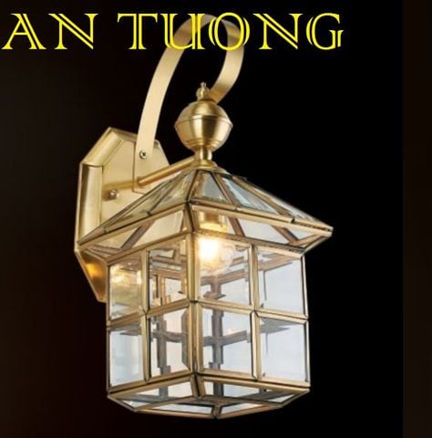  đèn trang trí ngoài trời treo vách tường ngoài trời bằng đồng cổ điển 08 