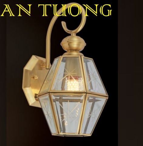  đèn trang trí ngoài trời treo vách tường ngoài trời bằng đồng cổ điển 09 