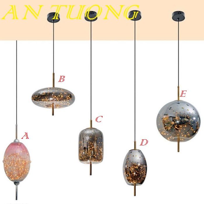 đèn treo thả trần trang trí quầy bar, đảo bếp, trang bàn ăn phòng bếp 05