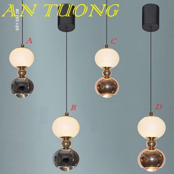 đèn treo thả trần trang trí quầy bar, đảo bếp, trang bàn ăn phòng bếp 09