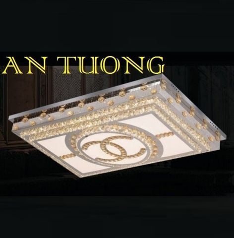  đèn mâm ốp trần pha lê led trang trí  kích thước lớn dài 1100mm x rộng 800mm - 01 