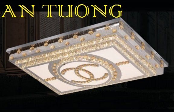 đèn mâm ốp trần pha lê led trang trí  kích thước lớn dài 1100mm x rộng 800mm - 01