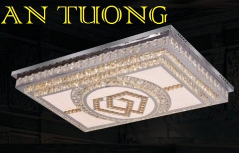  đèn mâm ốp trần pha lê led trang trí  kích thước lớn dài 1100mm x rộng 800mm - 02 